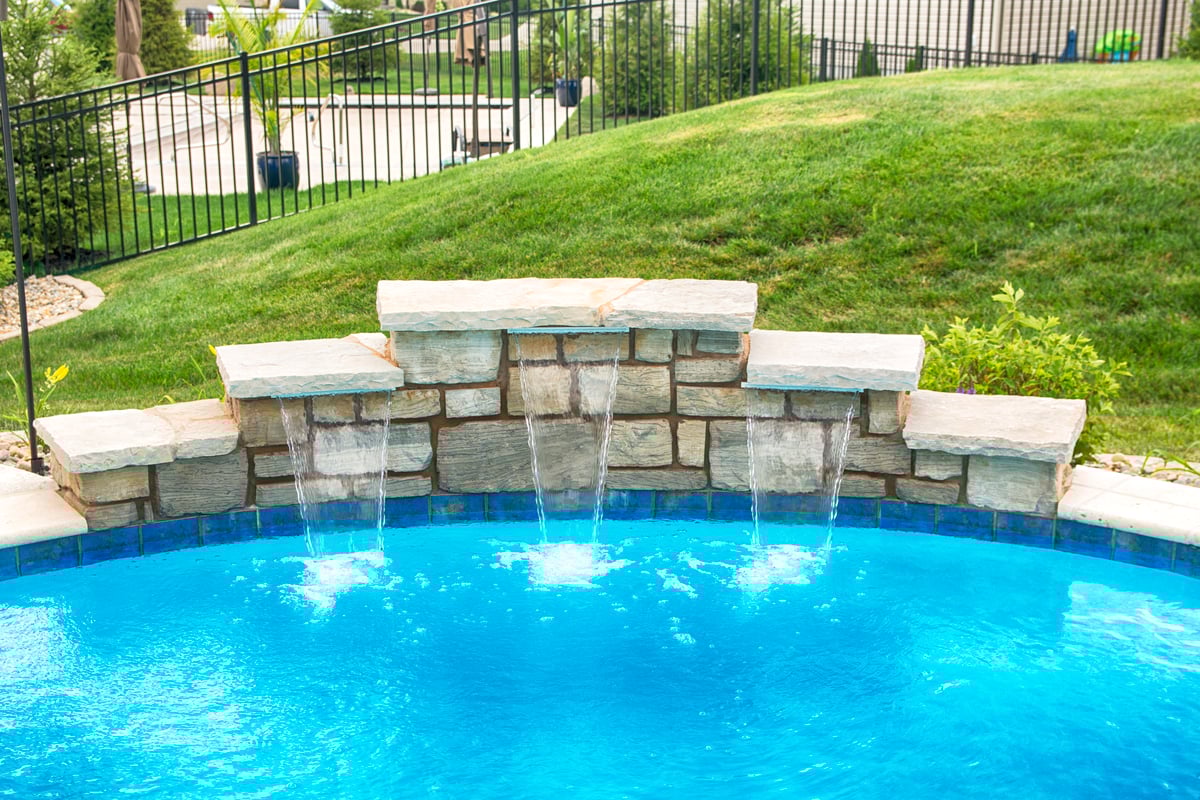 freeform, gunite pool with tiered sheers2